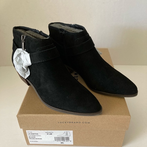 Lucky Brand Suede Leather Bootie - Picture 2 of 15